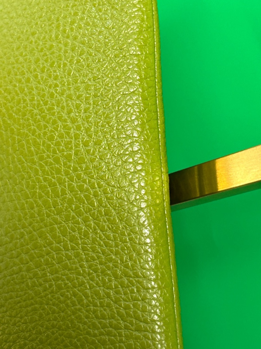 COACH Pebbled Leather Wristlet in Lime Green - Picture 10 of 14